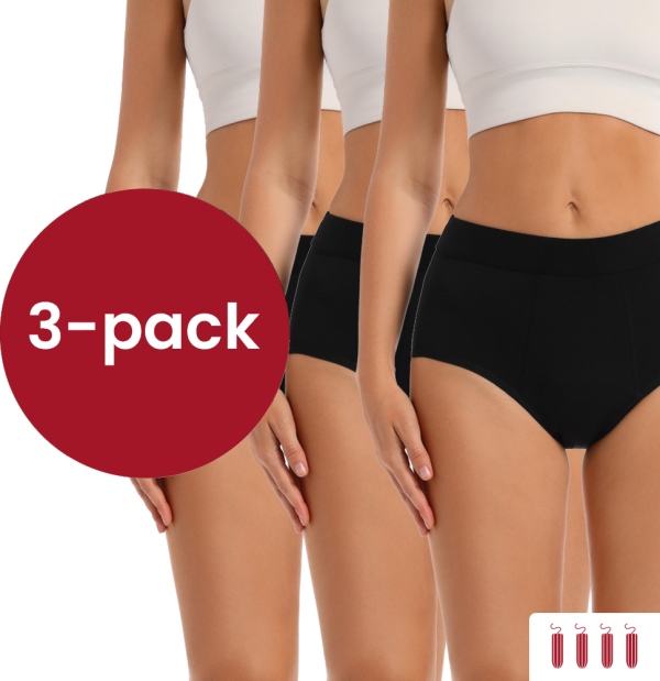 Bamboe 3-PACK Super Comfort High-Waist | 4 lagen systeem – Extra Absorberend en lekvrij - Afbeelding 2